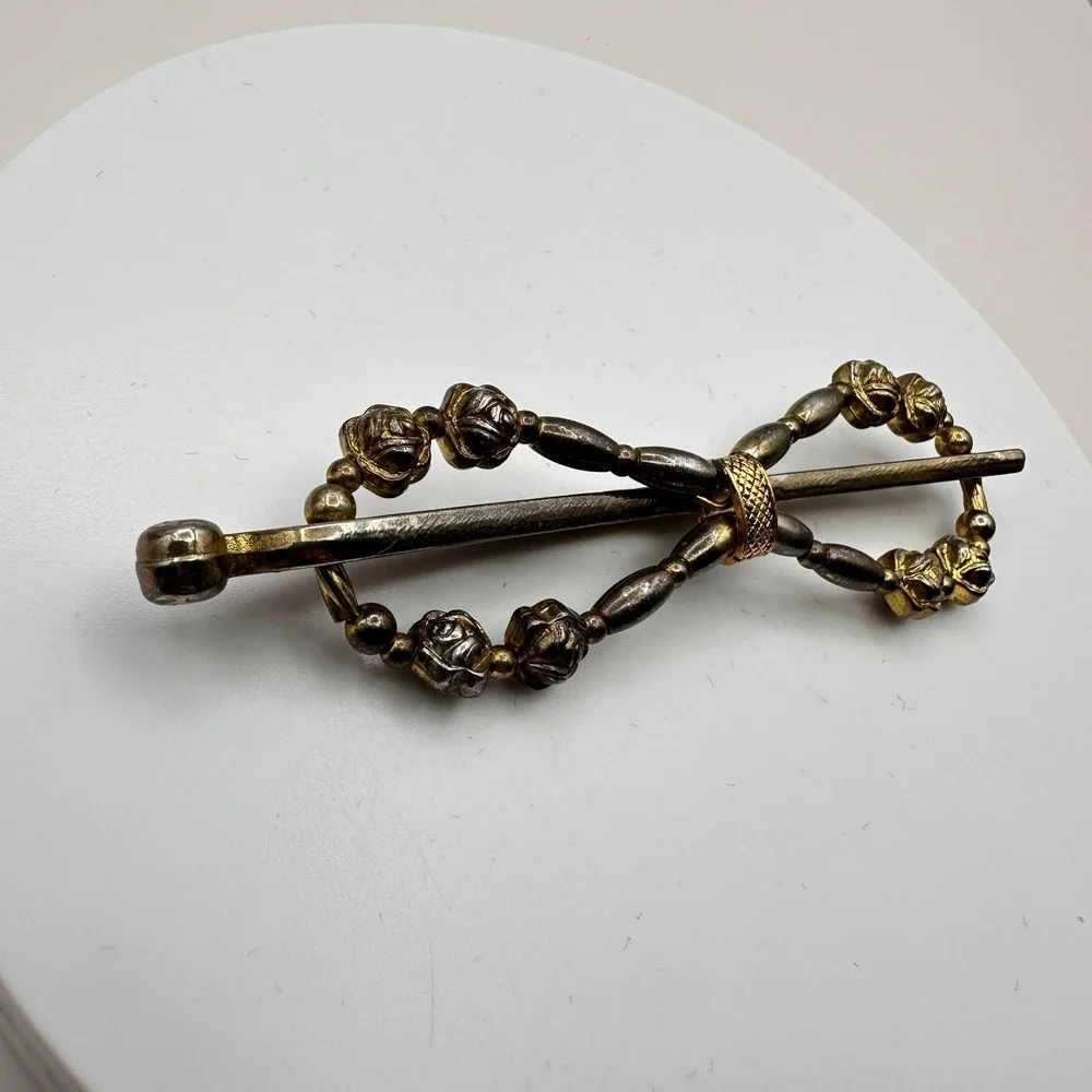 Vintage 90s Floral Barrette Hair Clip Beaded Women's Classic Fashion Jewelry‎